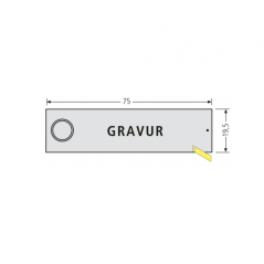 RENZ ALU-RSA2-kompakt Namensschild, mit Gravur - 90-3-00026