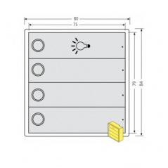 RENZ RSA2 kompakt Block 3 Klingeltaster und 1 Lichttaster