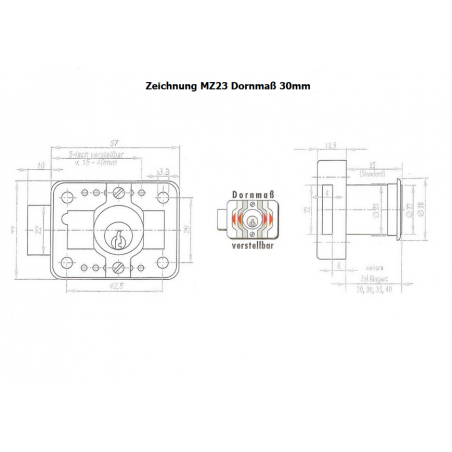 Burg Wächter MZ 2320 Zylinder Aufschraubschloss