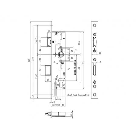BKS RR35 Panik E 18260 35/270/24/92/9 DIN L/R