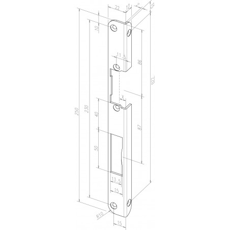 effeff Winkelschließblech 51335-0 DIN R/L