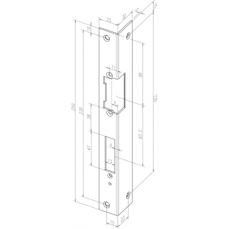 effeff Winkelschließblech 08001-0 DIN R/L