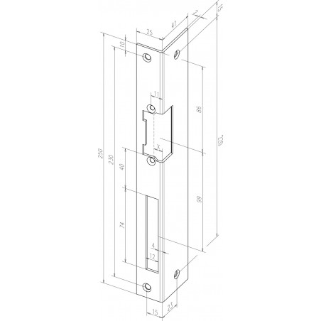 effeff Winkelschließblech 42235-0 DIN R/L