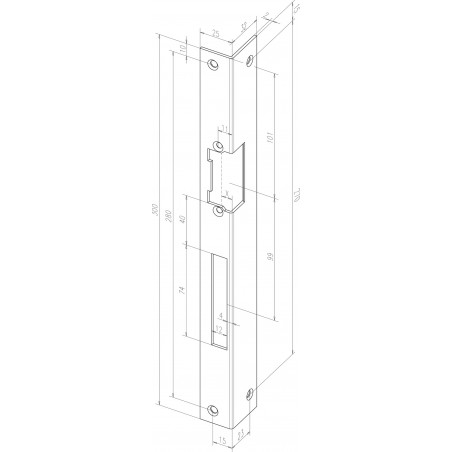 effeff Winkelschließblech 46001-0 DIN R/L