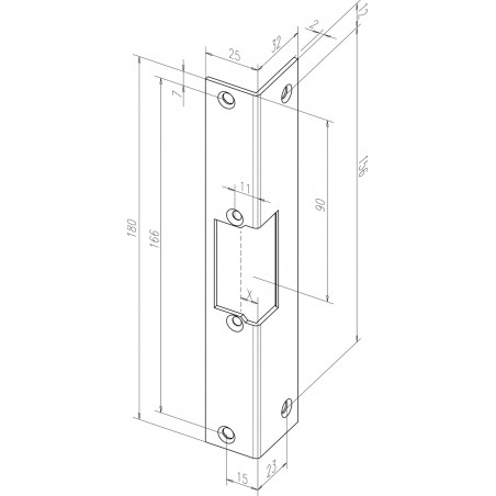 effeff Winkelschließblech 13735-01 DIN UNI