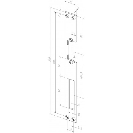 effeff Flachschließblech 28340-01 DIN UNI