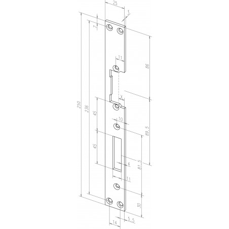 effeff Flachschließblech - Edelstahl - eckig 29635-0 DIN Uni