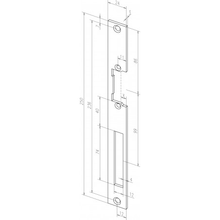 effeff Flachschließblech - Edelstahl - eckig 33835-0 DIN Uni