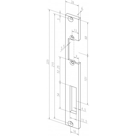 effeff Flachschließblech 35440-0 DIN R/L