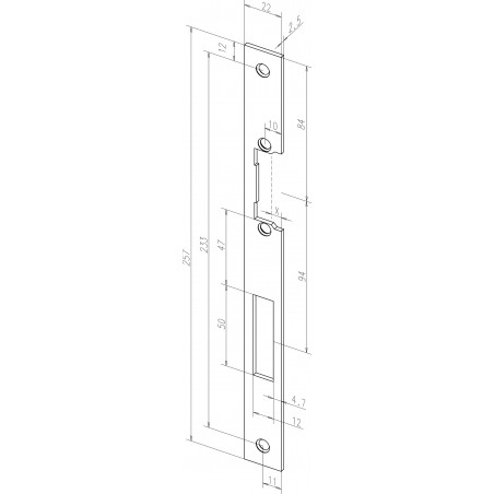 effeff Flachschließblech - geschliffen verzinkt - eckig 35640-0 DIN Uni