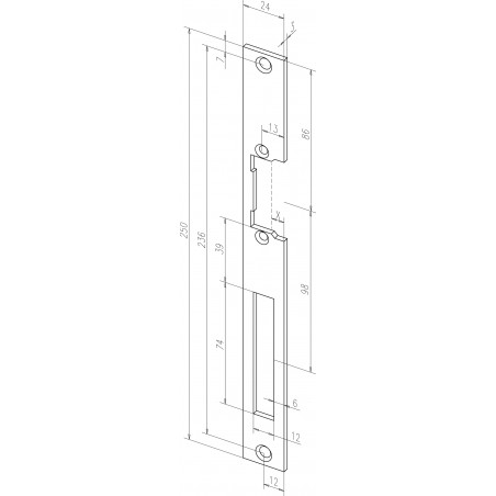 effeff Flachschließblech - Edelstahl - eckig 36035-0 DIN Uni