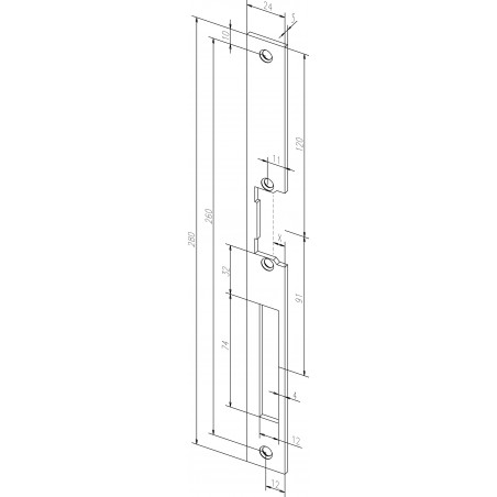 effeff Flachschließblech 39402-01 DIN UNI