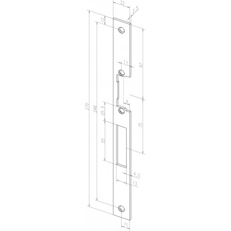 effeff Flachschließblech 46740-01 DIN UNI