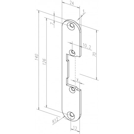 effeff Flachschließblech 17302-01 DIN UNI