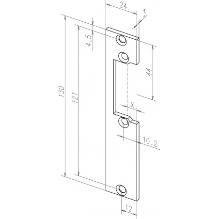 effeff Flachschließblech 09840-01 DIN UNI