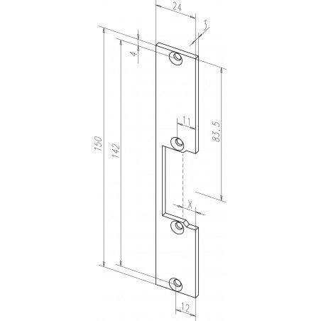 effeff Flachschließblech 12802-01 DIN UNI