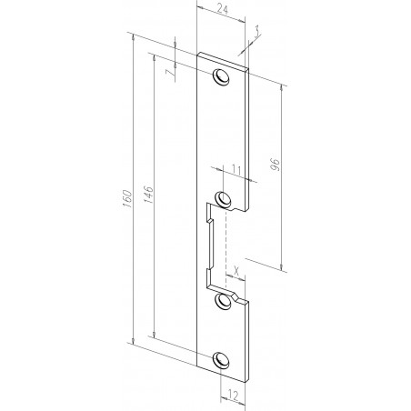 effeff Flachschließblech - staubgrau - Kurz, eckig 29302-0 DIN Uni