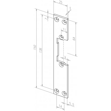effeff Flachschließblech 43635-04/5 DIN R/L