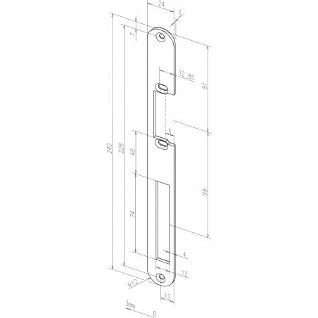 effeff Flachschließblech 18602-04/05 Fix®-Rillen DIN R/L