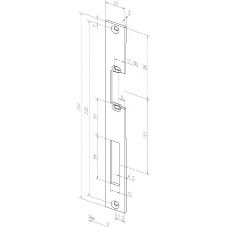 effeff Flachschließblech 28702-04/05 Fix®-Rillen DIN R/L