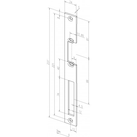 effeff Flachschließblech mit Fix®-Rillen, eckig - Edelstahl 31835-04  31835-05 DIN R/L