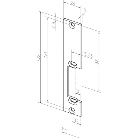 effeff Flachschließblech 15240-04/5 Fix®-Rillen DIN R/L