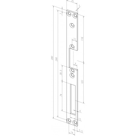 effeff Flachschließblech 02802-04/5 DIN R/L