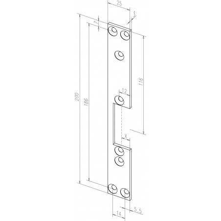effeff Flachschließblech 11602-04/5  DIN R/L