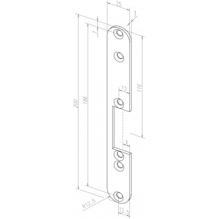 effeff Flachschließblech 97235-04/5 DIN R/L
