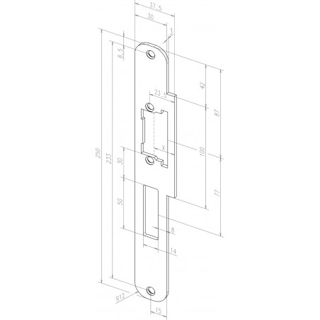 effeff Flachschließblech 52935-01 ProFix® 1 DIN UNI