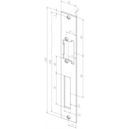 effeff Flachschließbleche ProFix® 1, eckig - Edelstahl 52035-0 DIN Uni