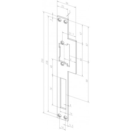 effeff Flachschließbleche ProFix® 1, eckig - Edelstahl 52135-0 DIN Uni