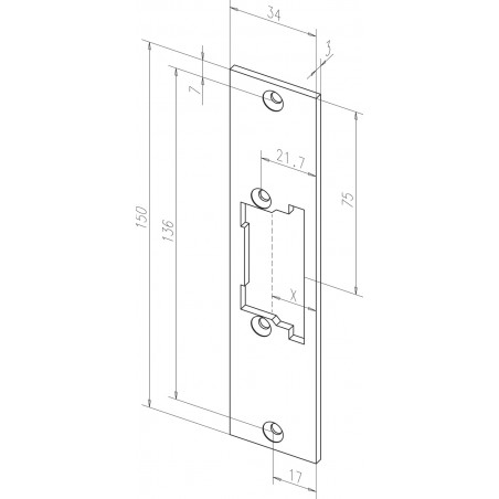 effeff KL Flachschließbleche ProFix® 1, kurz- Edelstahl 52235-01 DIN Uni