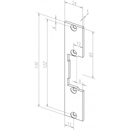 effeff Schließblech 68935-01 ProFix® 2 DIN UNI