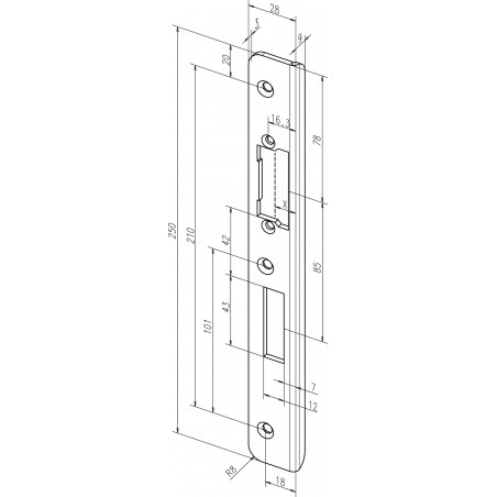 effeff KL Winkelschließbleche ProFix® 2, kurz- Edelstahl 42B35-0 DIN R/L