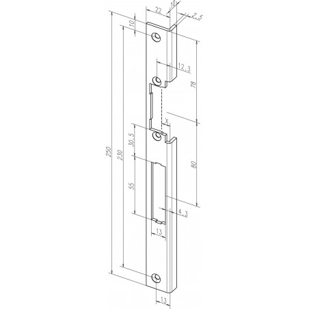 effeff KL Winkelschließbleche ProFix® 2, inklusive Riegeltasche 44B35-04 /05 DIN R/L