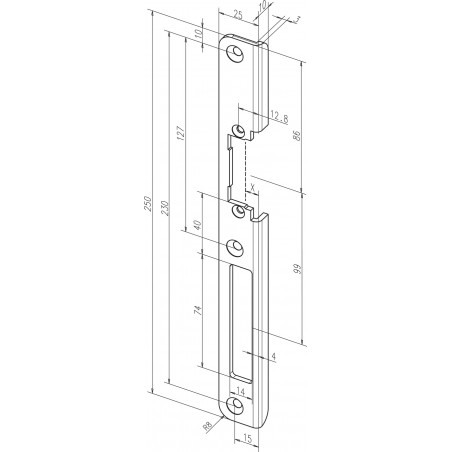 effeff Winkelschließbleche ProFix® 2 Edelstahl 63B35-0 DIN R/L