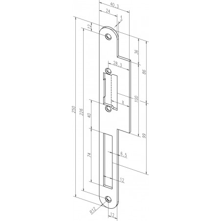 effeff Lappenschließblech ProFix® 2  Edelstahl 67B35-01 DIN Uni