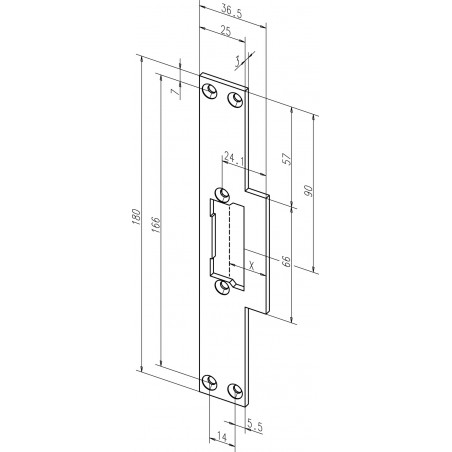effeff Lappenschließblech ProFix® 2 Edelstahl 23C35-0 DIN Uni