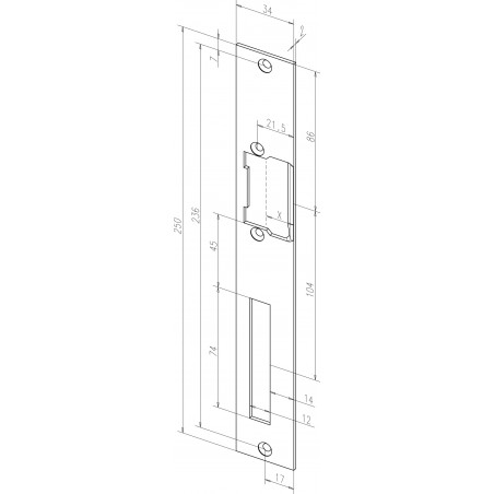 effeff Flachschließbleche mit Fallenführung wählbar Edelstahl 03435-0 DIN R/L