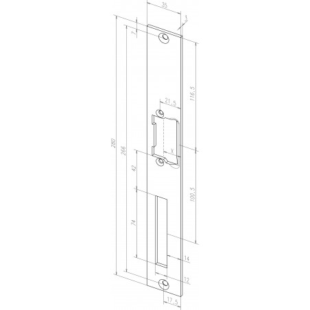 effeff Flachschließbleche mit Fallenführung wählbar geschliffen verzink 28240-04 /05 DIN R/L