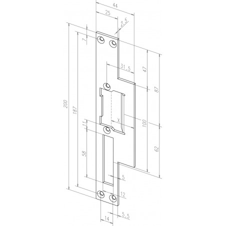 effeff Flachschließblech 31401-04 /05 DIN R/L