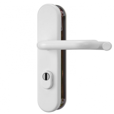 ABUS KLZS714 weiss Schutzbeschlag + Zylinderabdeckung-Drücker / Drücker