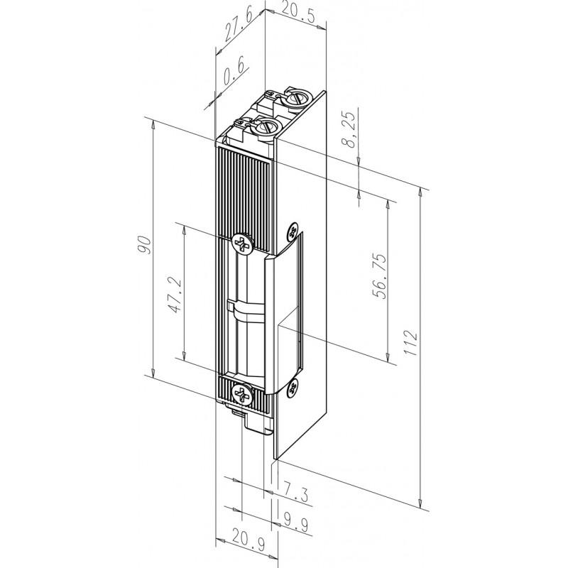 effeff Elektro Türöffner 14RRF Ohne Schließblech effeff Türöffner AC DC ...