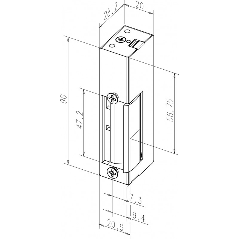 effeff Elektro Türöffner 1405 Ohne Schließblech effeff Türöffner AC DC ...