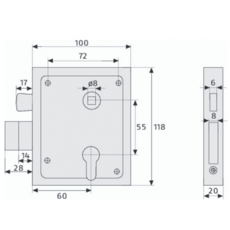 ABUS ASS HF PZ Aufschraubschloss