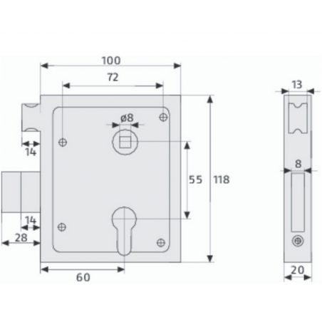 ABUS ASS SF PZ Aufschraubschloss