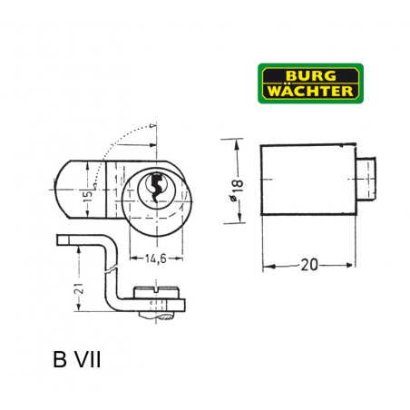 Hebelzylinder Burg-Wächter B VII