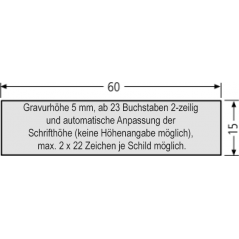 RENZ Namensschildeinlage Kunststoff mit Gravur - 90-3-00002